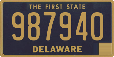 DE license plate 987940