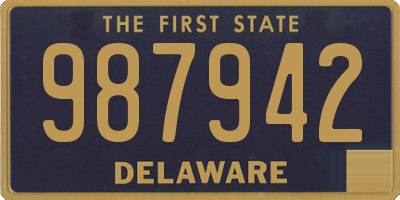 DE license plate 987942