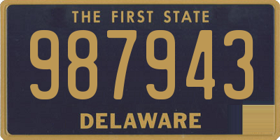 DE license plate 987943