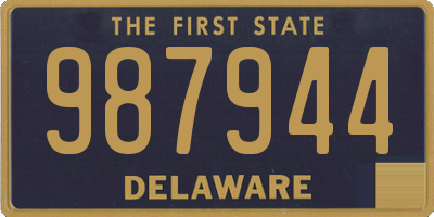 DE license plate 987944