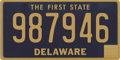 DE license plate 987946