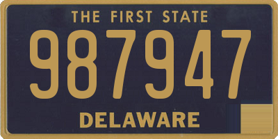 DE license plate 987947