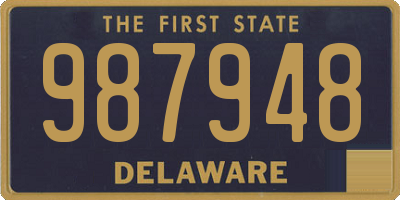 DE license plate 987948