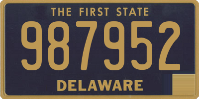 DE license plate 987952