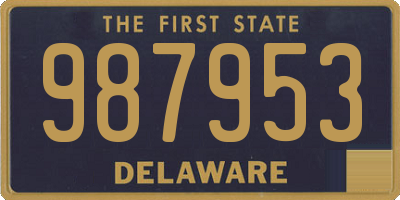 DE license plate 987953