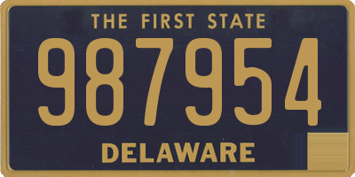 DE license plate 987954