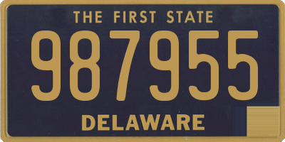 DE license plate 987955