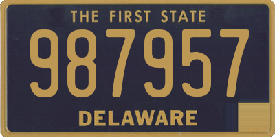 DE license plate 987957