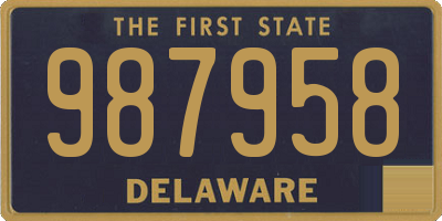 DE license plate 987958