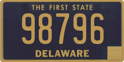 DE license plate 98796