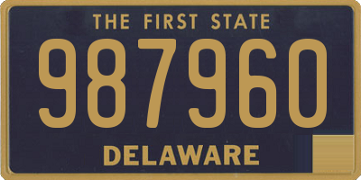 DE license plate 987960