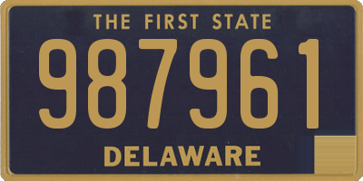 DE license plate 987961