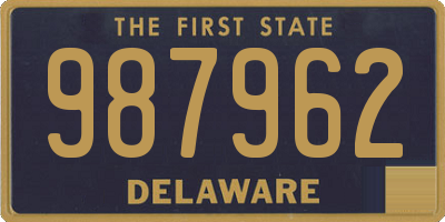 DE license plate 987962