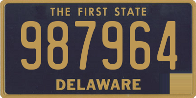 DE license plate 987964