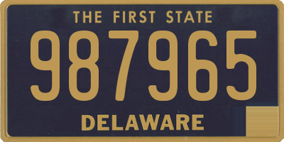 DE license plate 987965