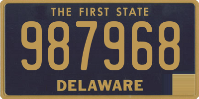 DE license plate 987968