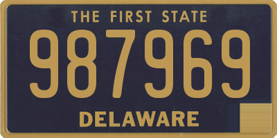 DE license plate 987969