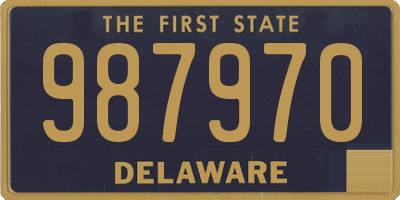 DE license plate 987970