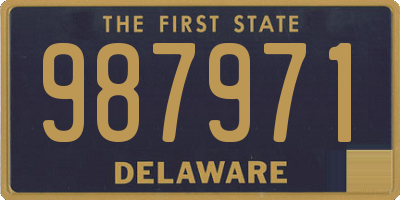 DE license plate 987971