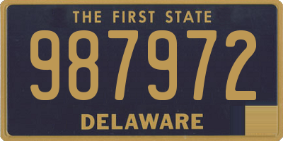 DE license plate 987972