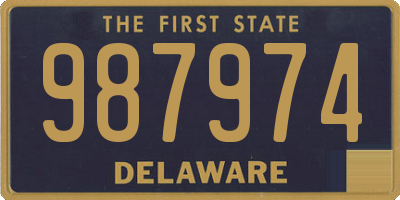 DE license plate 987974