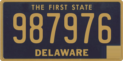 DE license plate 987976