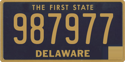 DE license plate 987977