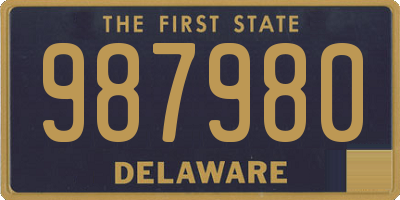 DE license plate 987980