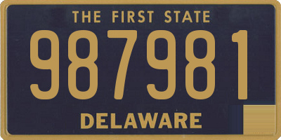 DE license plate 987981