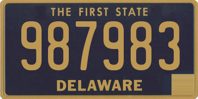 DE license plate 987983