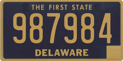 DE license plate 987984