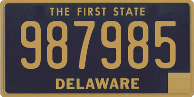 DE license plate 987985