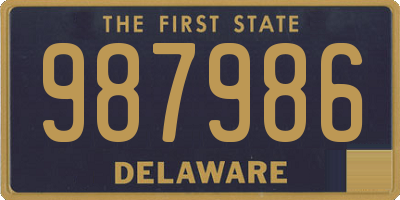 DE license plate 987986