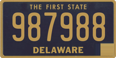 DE license plate 987988