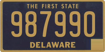 DE license plate 987990