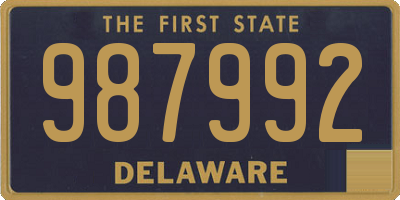 DE license plate 987992