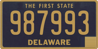 DE license plate 987993