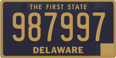 DE license plate 987997