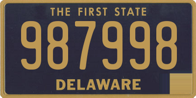 DE license plate 987998