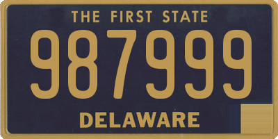 DE license plate 987999