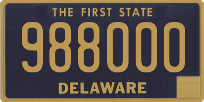 DE license plate 988000