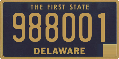 DE license plate 988001