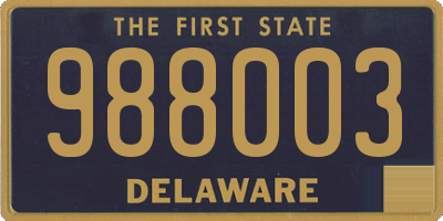 DE license plate 988003