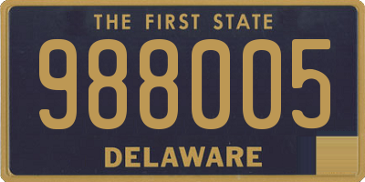 DE license plate 988005