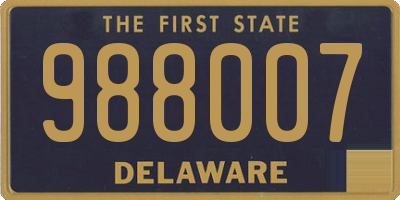 DE license plate 988007