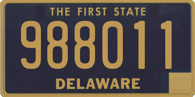 DE license plate 988011