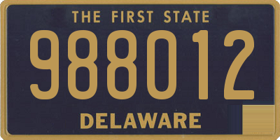 DE license plate 988012