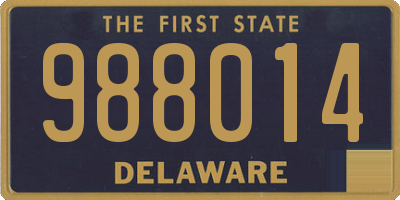 DE license plate 988014