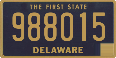 DE license plate 988015