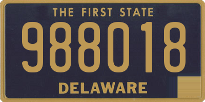 DE license plate 988018